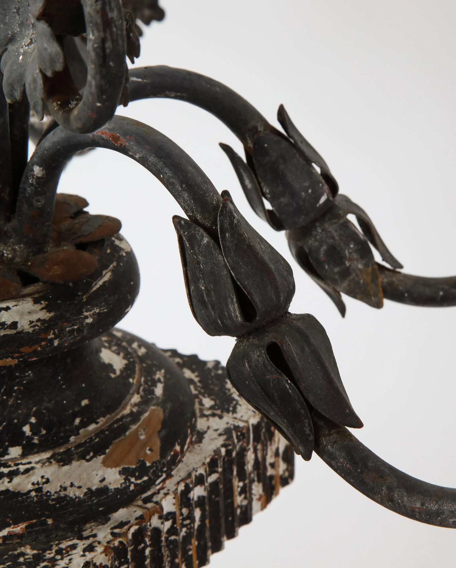19th Century Italian Wood and Gesso Candelabra, Electrified - 6