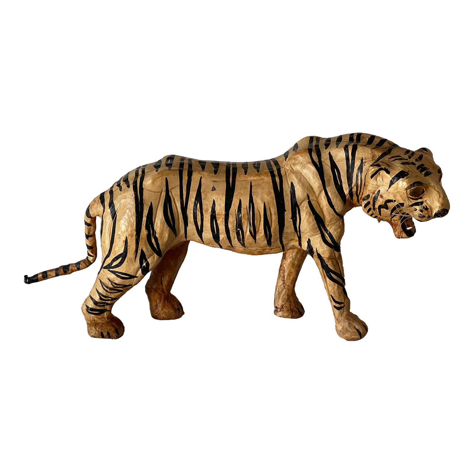 1960s Safari Papier Mache Tiger Sculpture Handmade (1 of 5)