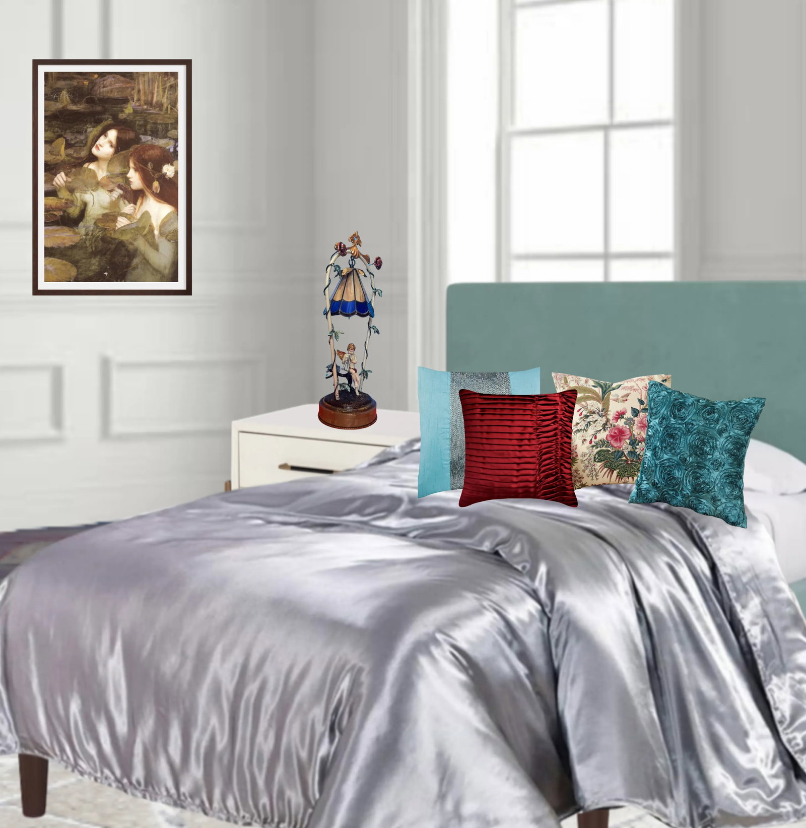 Cherub Playing the Flute Tole Table Lamp - 4