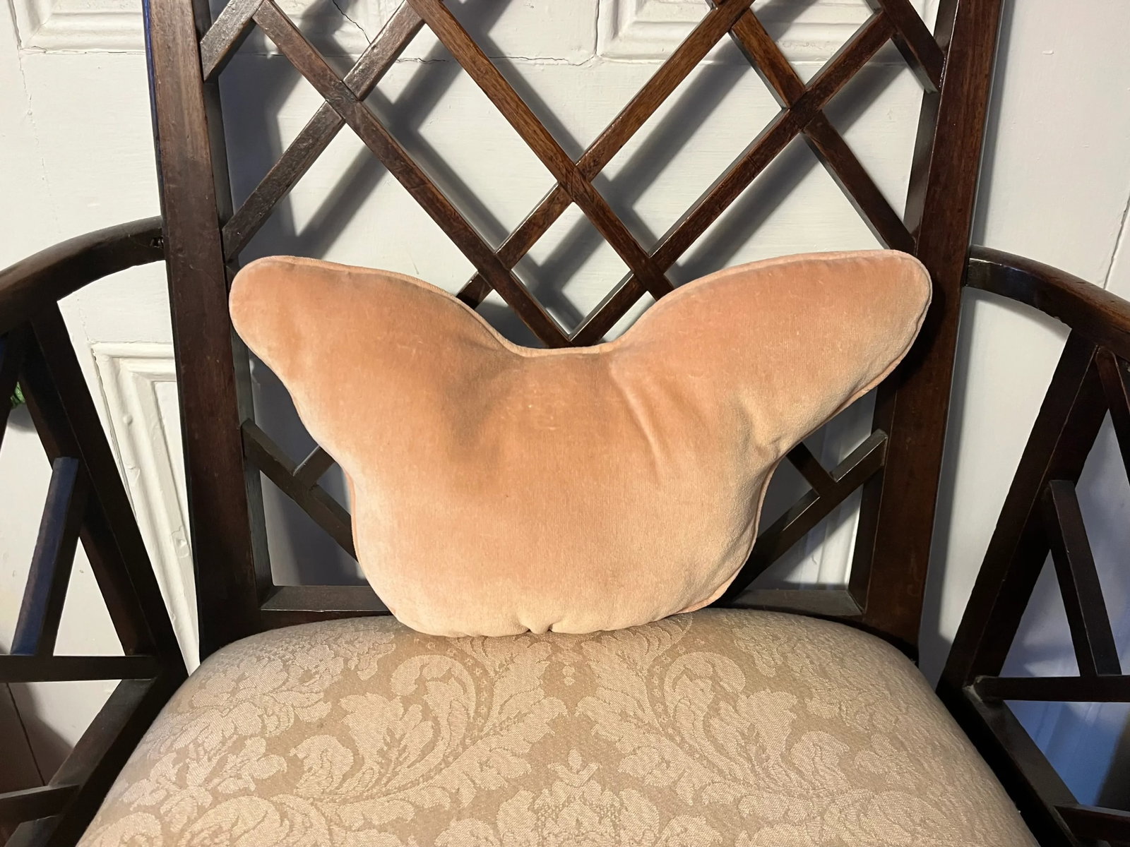 Mid-Century Modern Needlepoint Butterfly Pillow - 12