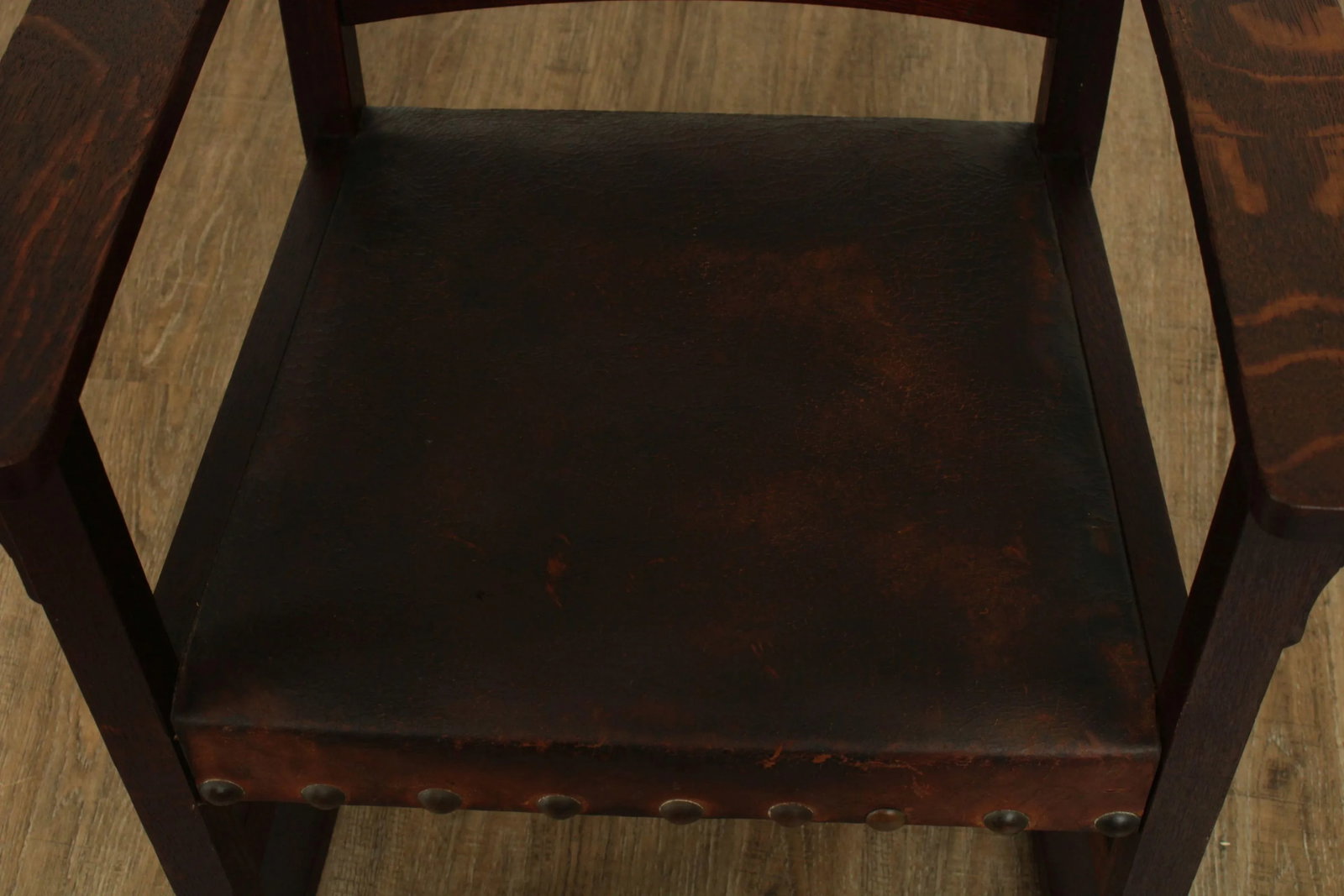 Antique Mission Oak Spindle Back Rocker - 10