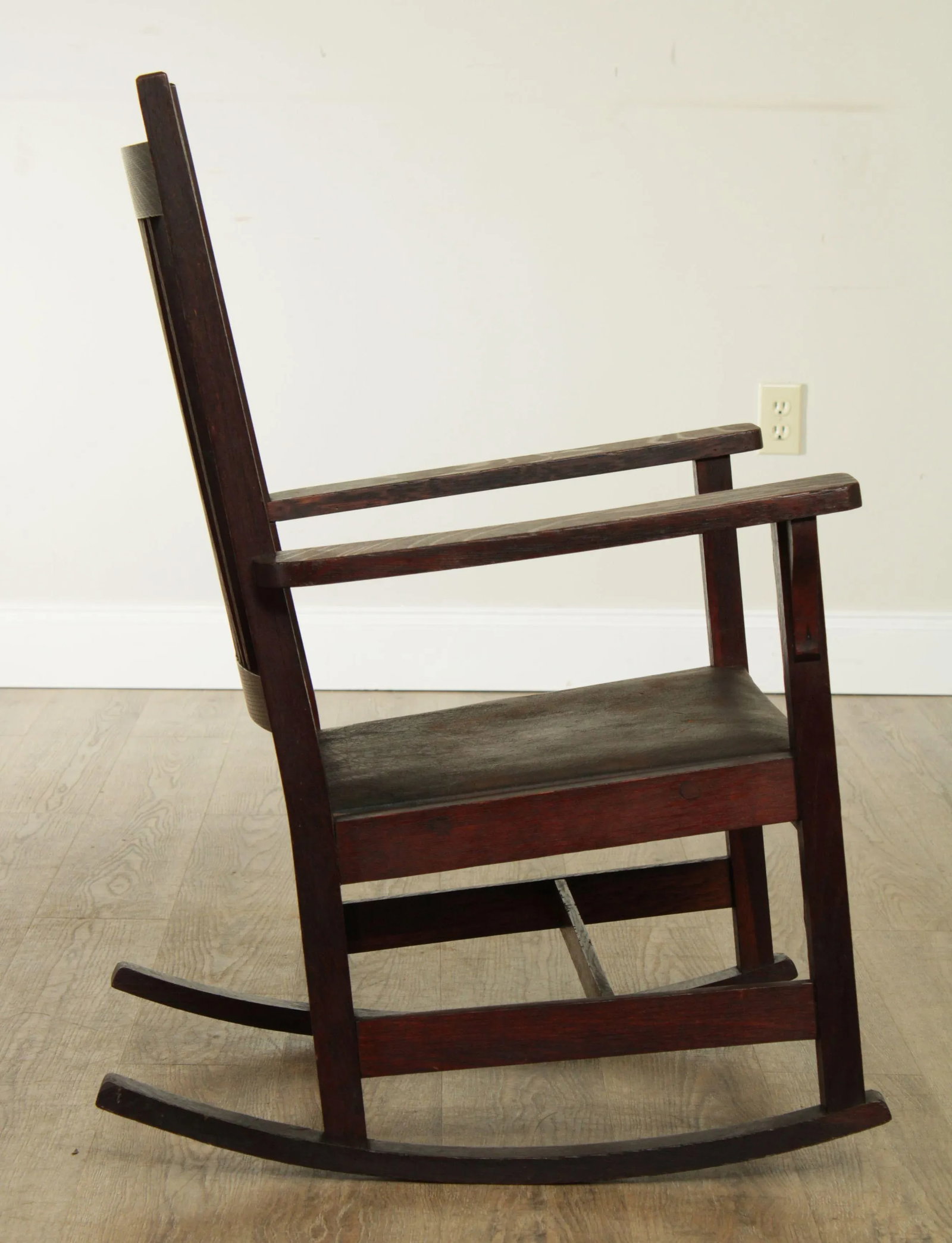 Antique Mission Oak Spindle Back Rocker - 6