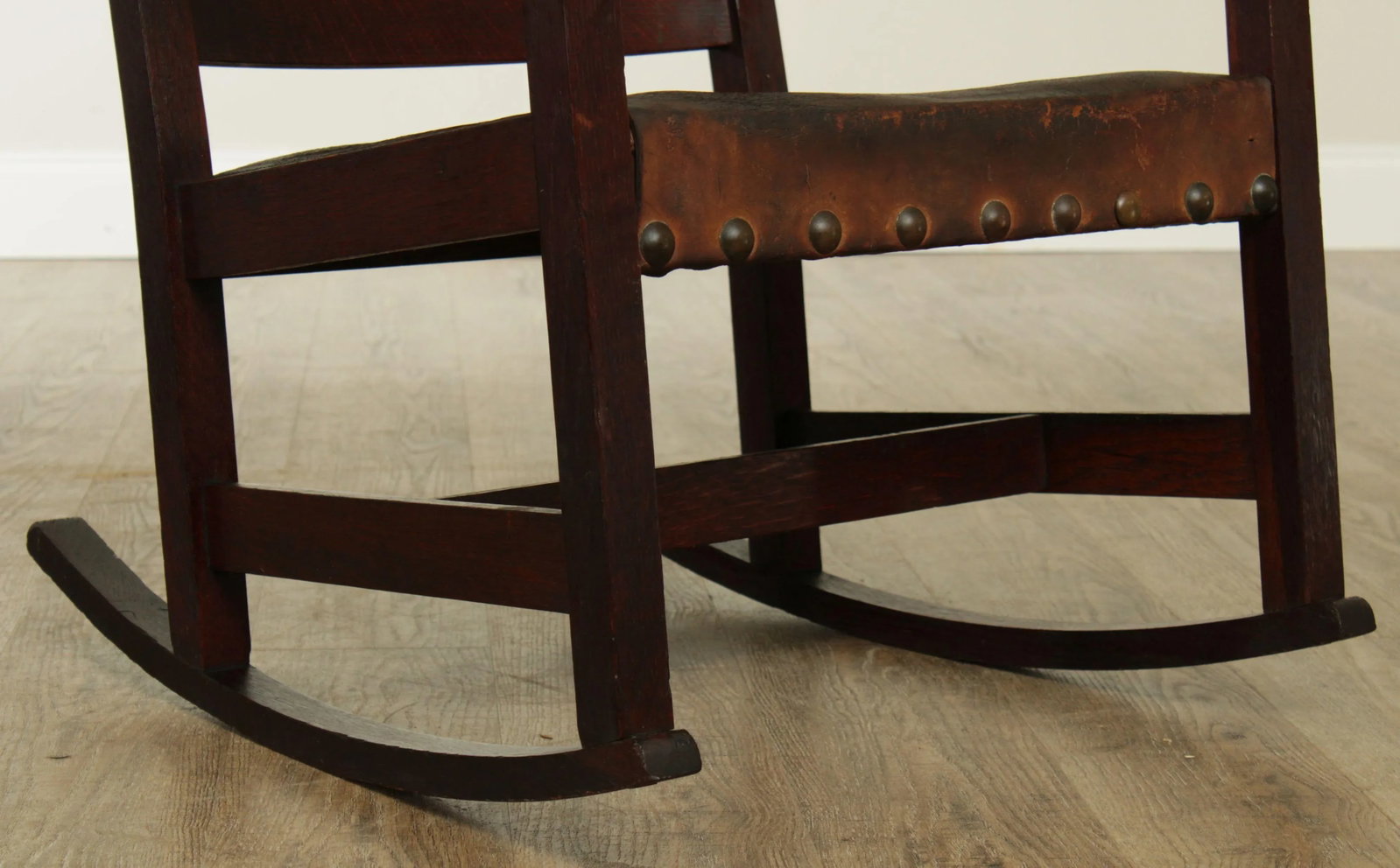 Antique Mission Oak Spindle Back Rocker - 8