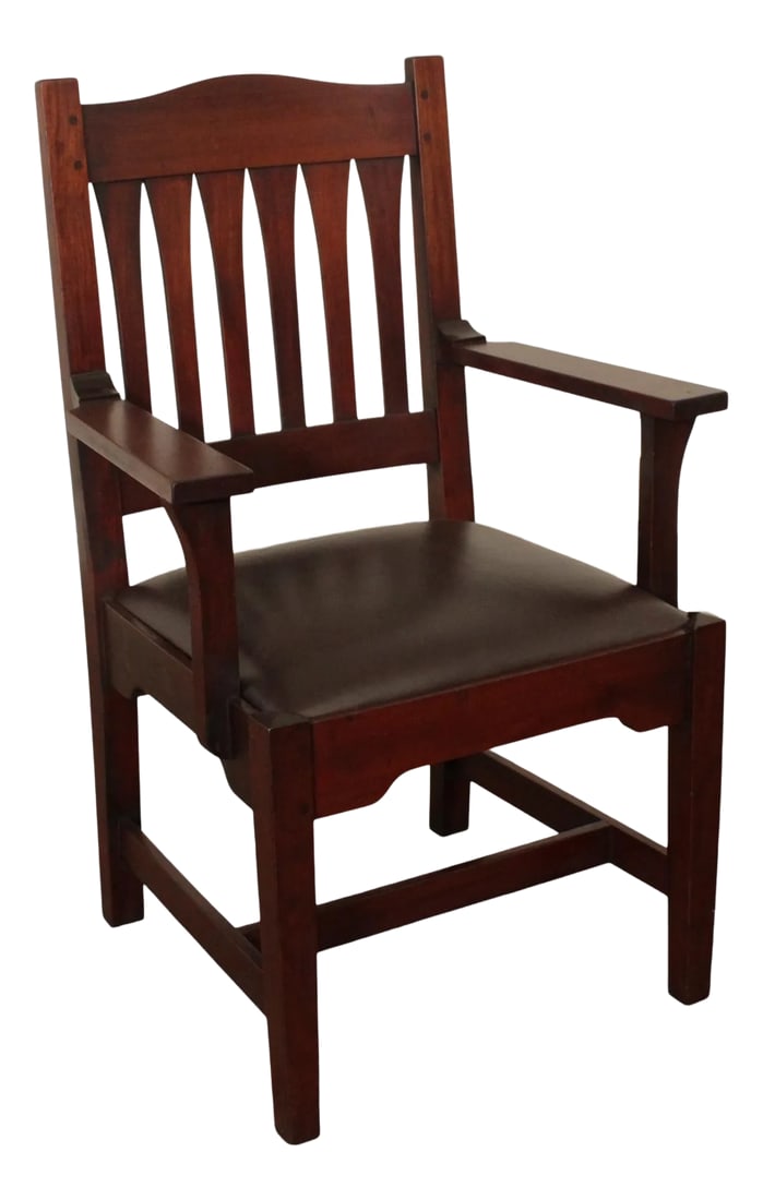 L. & J.G. Stickley Antique Mission Mahogany Armchair (1 of 12)