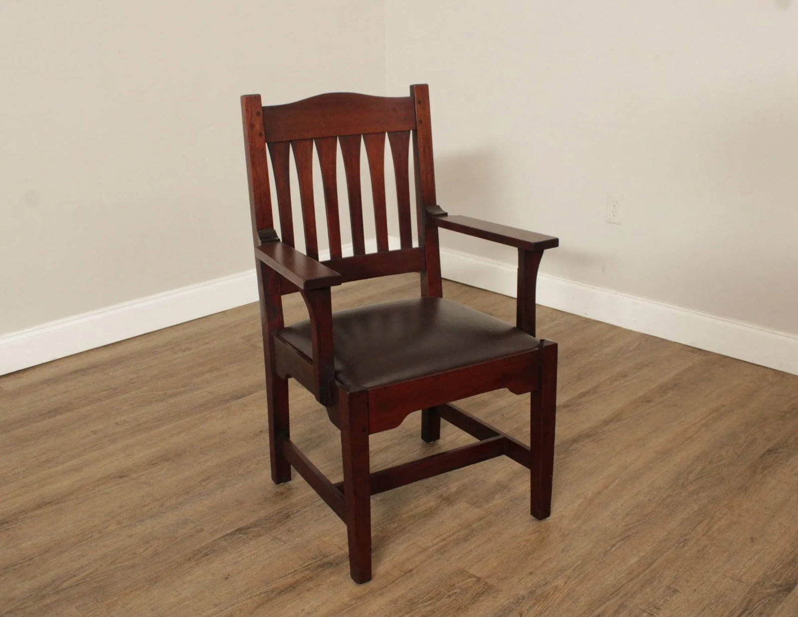 L. & J.G. Stickley Antique Mission Mahogany Armchair - 2