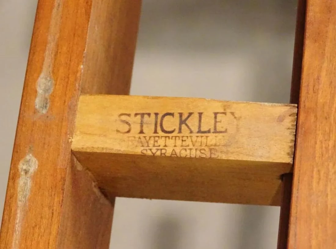 1970s Stickley Wooden Rolling Wooden Bar Cart With Removable Tray - 5