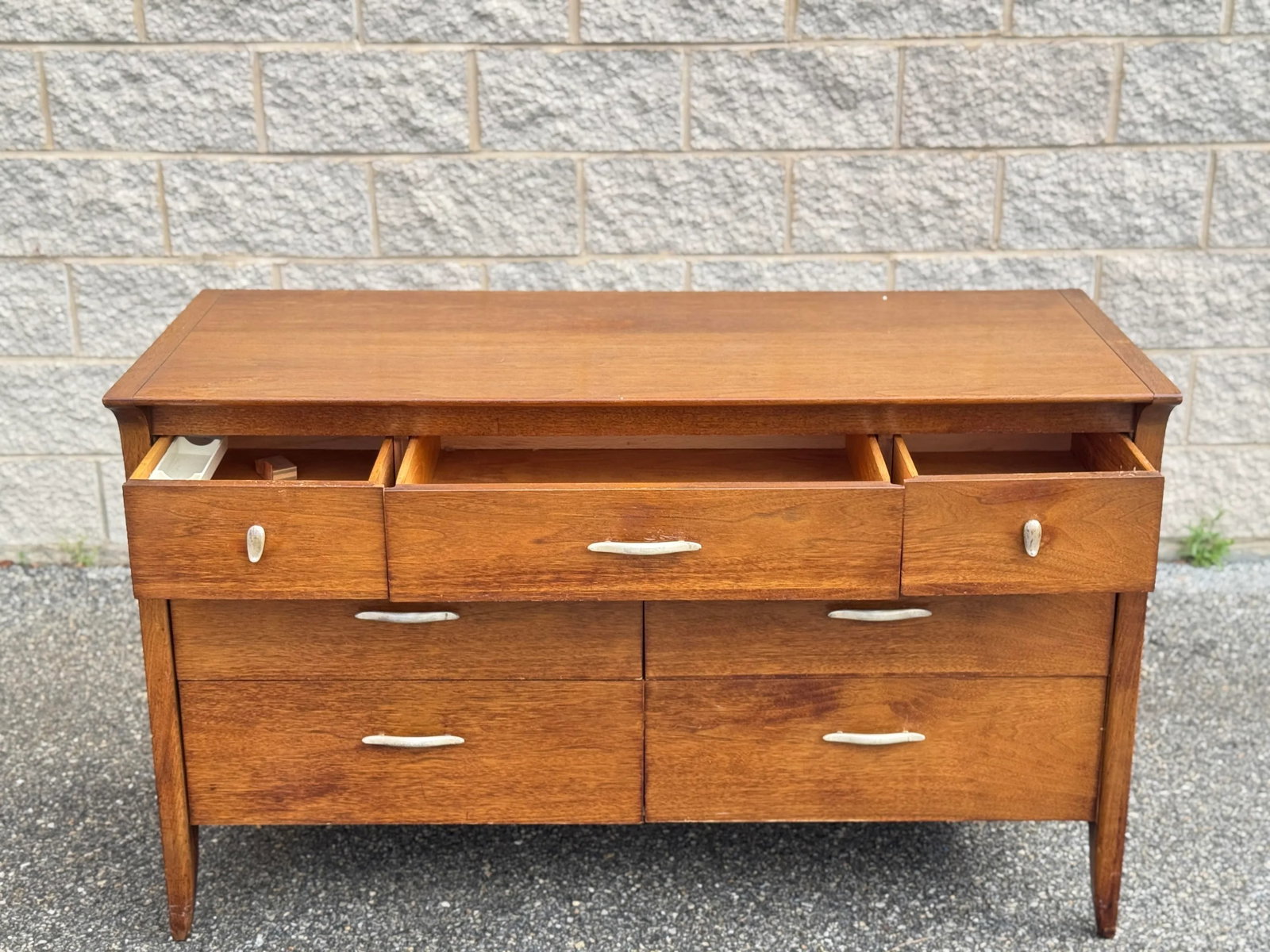 1960s Mid-Century Modern Small Walnut Dresser by Drexel - 3