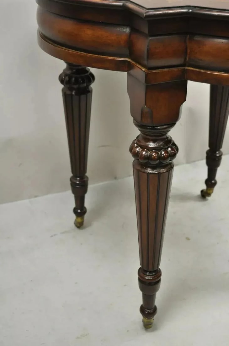 Ethan Allen Italian Mediterranean Style Marquetry Inlay Accent Side Center Table - 5