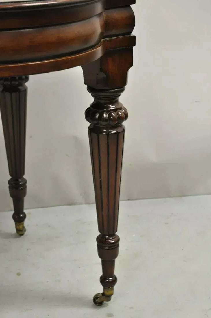 Ethan Allen Italian Mediterranean Style Marquetry Inlay Accent Side Center Table - 8