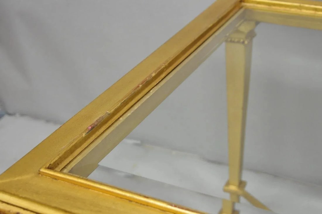 Hickory Chair French Hollywood Regency Gold Rectangular Bristol Coffee Table - 8