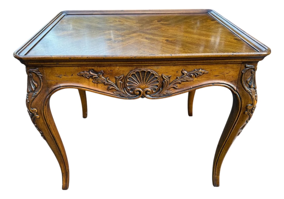 Henredon Country French Square Walnut Side Accent Table 3201-42 (1 of 15)