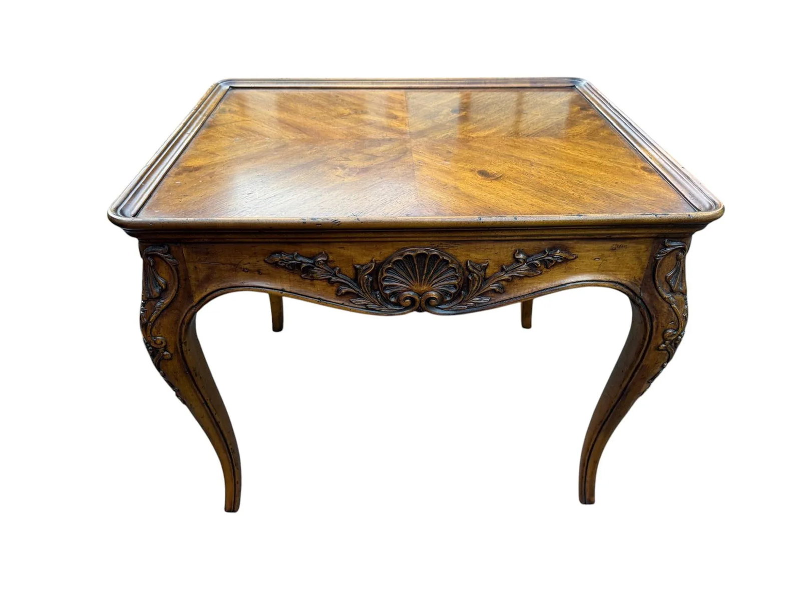 Henredon Country French Square Walnut Side Accent Table 3201-42 - 2