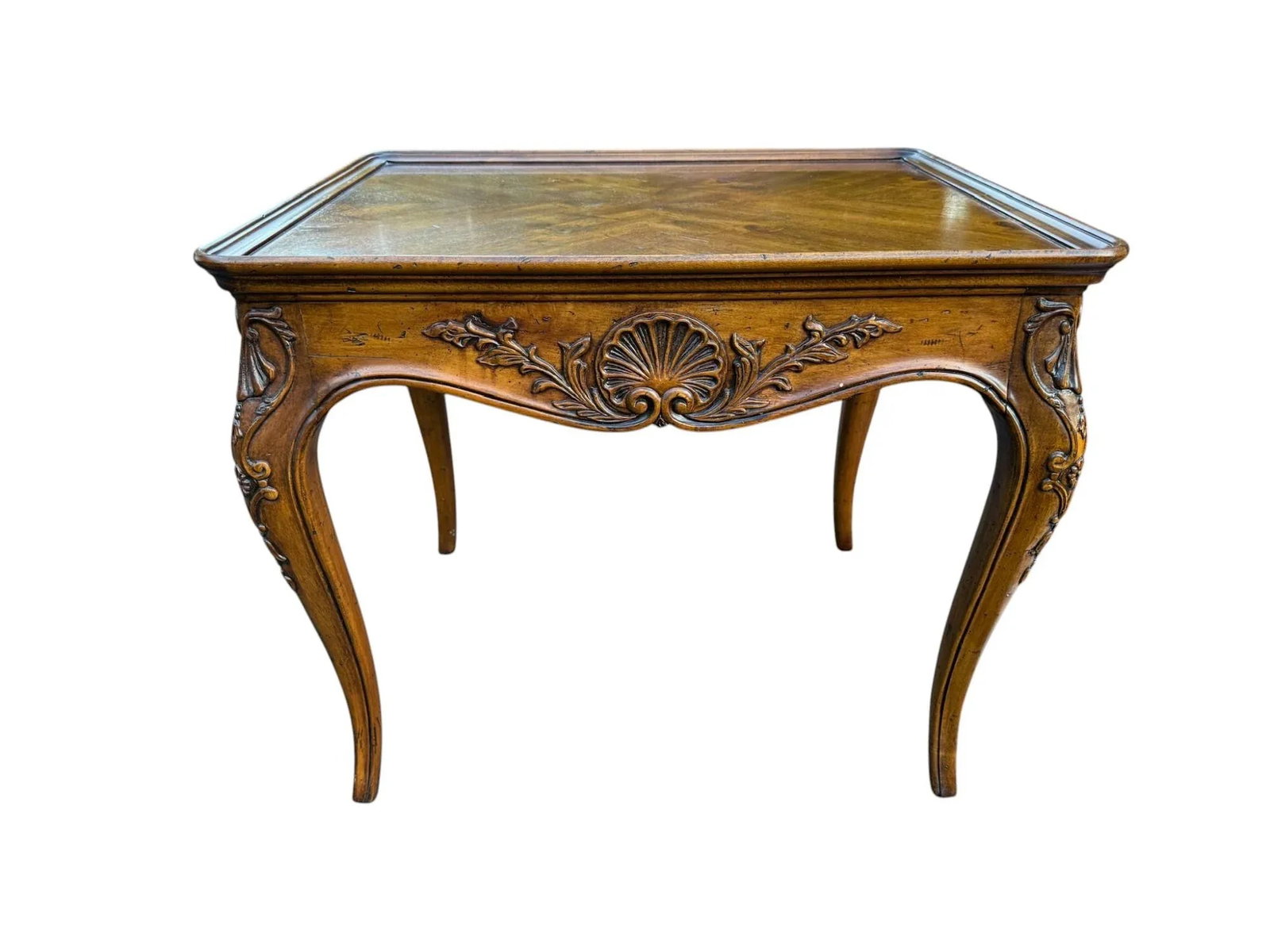 Henredon Country French Square Walnut Side Accent Table 3201-42 - 4