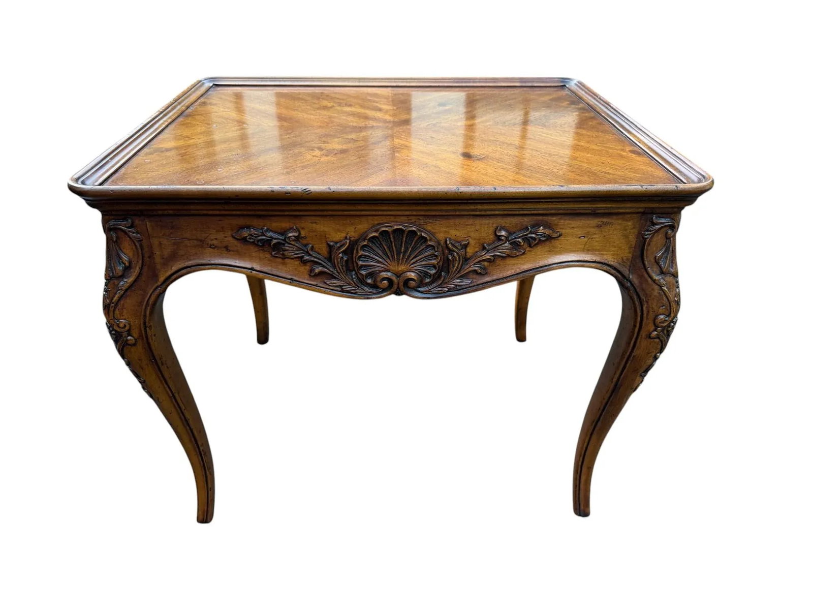 Henredon Country French Square Walnut Side Accent Table 3201-42 - 5
