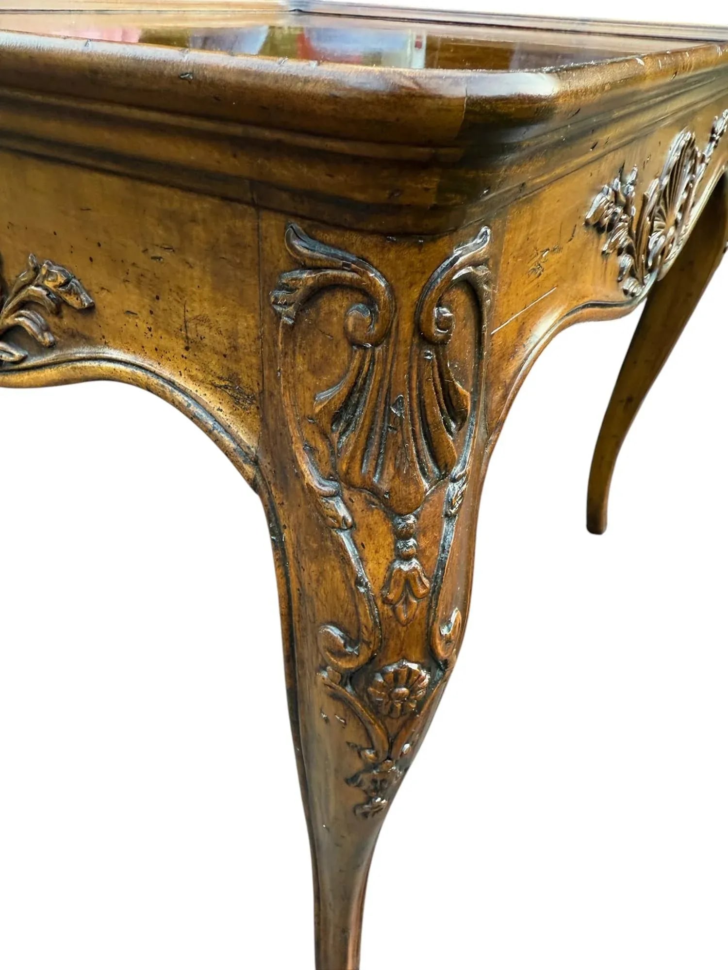 Henredon Country French Square Walnut Side Accent Table 3201-42 - 8