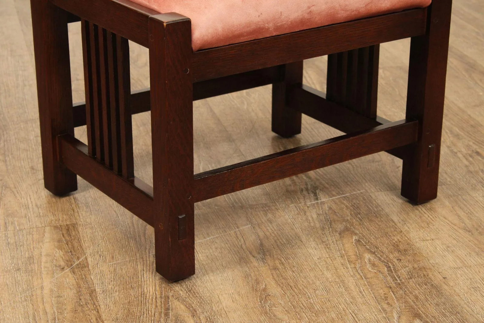 Stickley Mission Collection Oak and Leather Footstool - 5