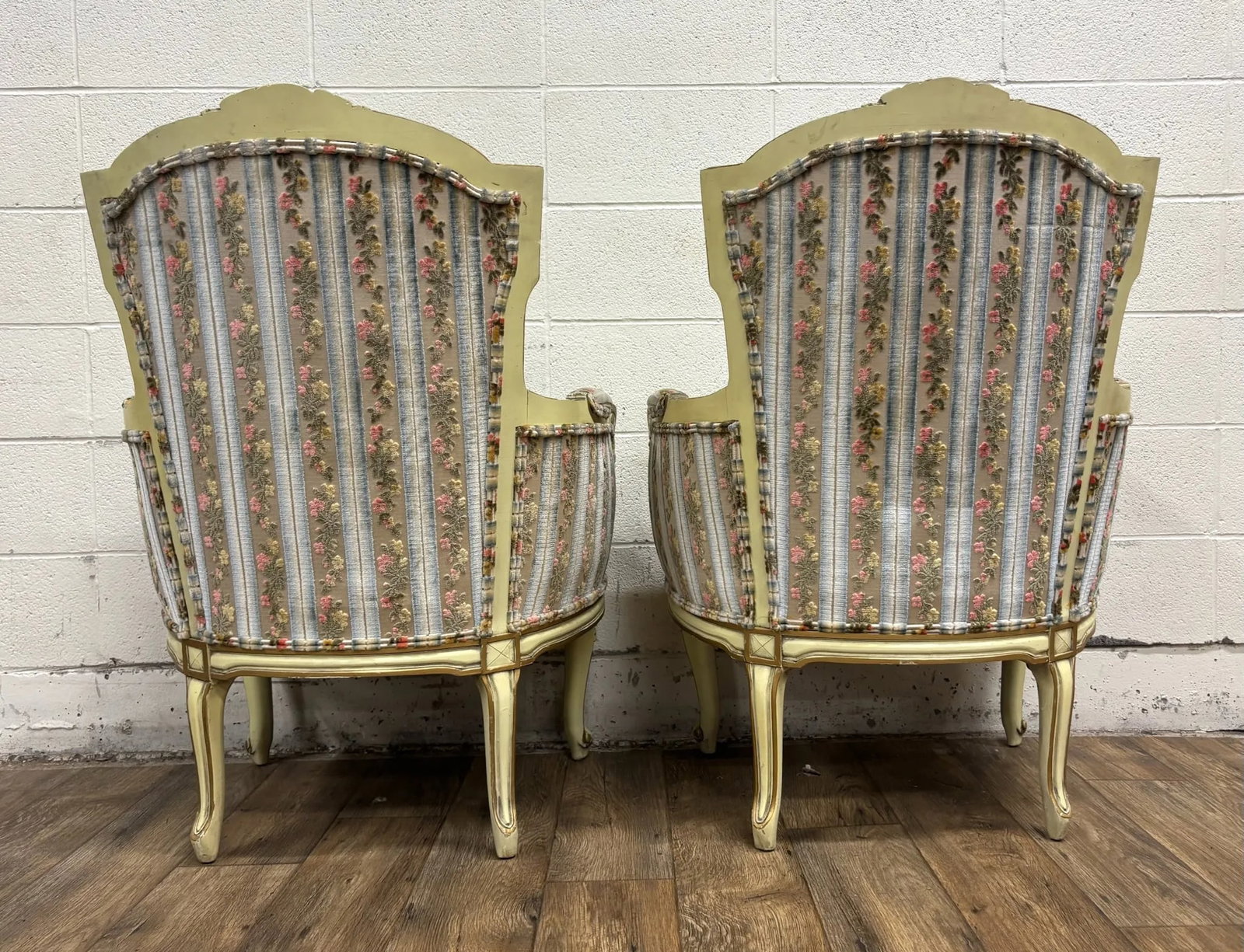 Vintage Prince Howard Furniture French Provincial Louis XV Style Bergere Chairs - 12