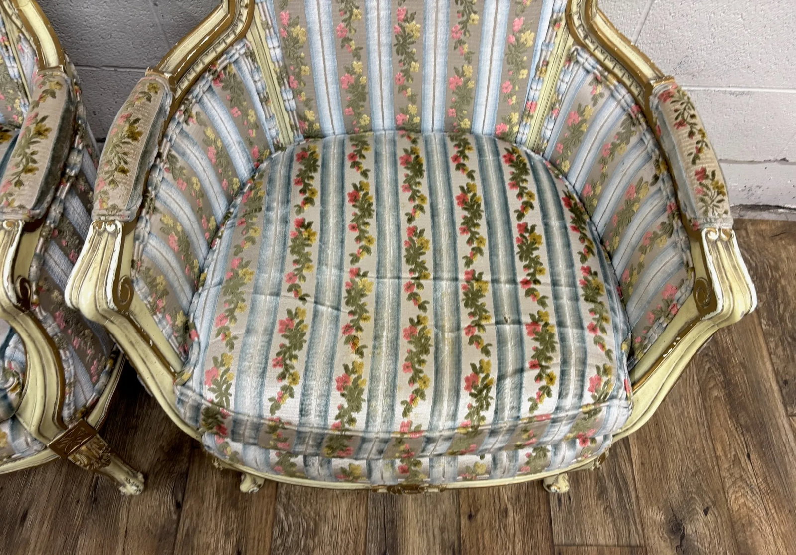 Vintage Prince Howard Furniture French Provincial Louis XV Style Bergere Chairs - 4