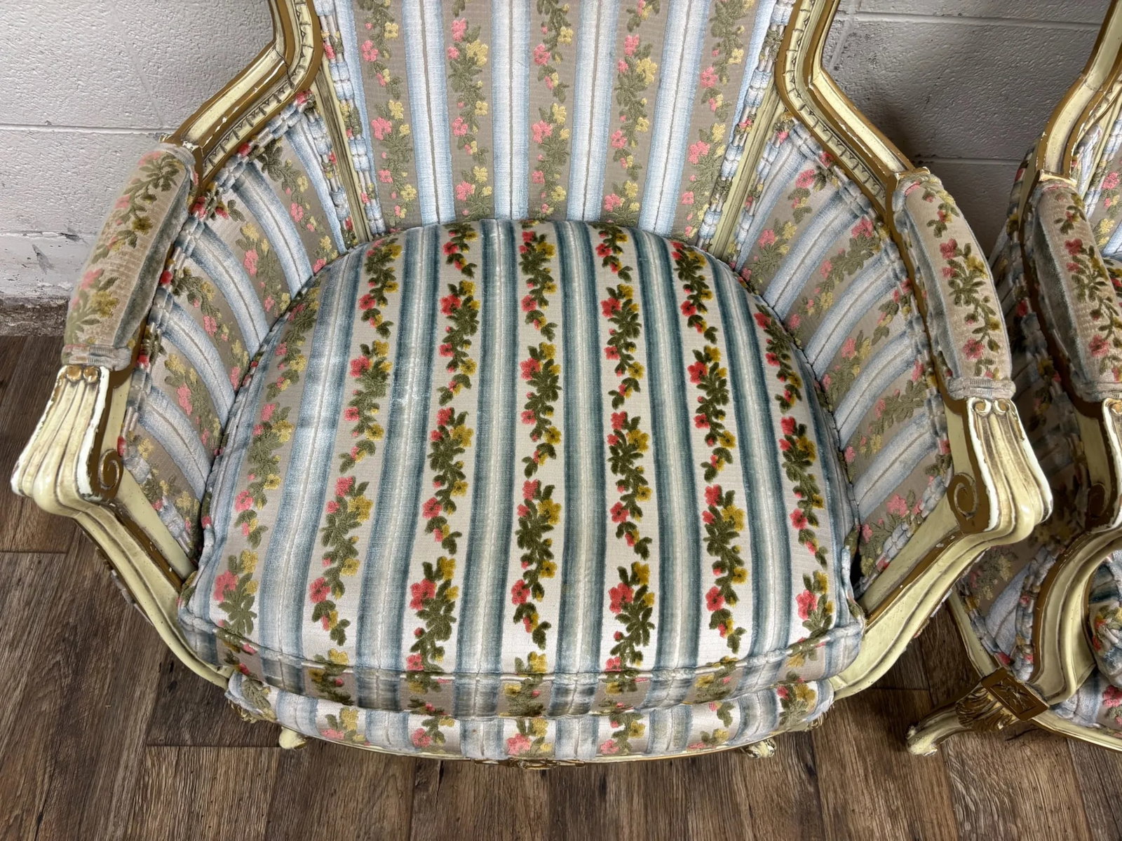 Vintage Prince Howard Furniture French Provincial Louis XV Style Bergere Chairs - 6