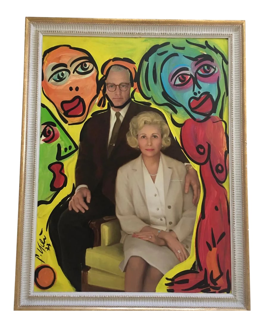 Peter Keil Abstract Portrait Painting: Peter Keil is a German artist that focuses primarily on abstract expressionism. Keil painted with some of the greats including Joan Miro, Pablo Picasso and Andy Warhol, to name a few. This is a very