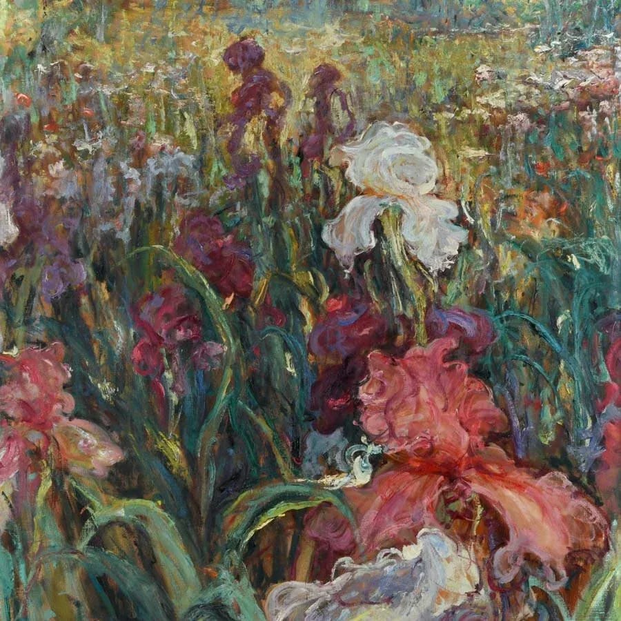Late 20th Century Framed Signed Haibin Iris Fantasy Oil on Canvas - 2