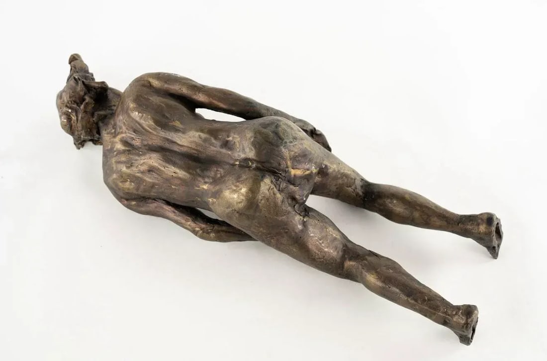 1960s Vintage Female Nude Bronze Figural Sculpture Studio Art ~ Signed Lana - 5
