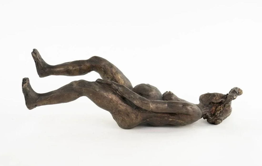 1960s Vintage Female Nude Bronze Figural Sculpture Studio Art ~ Signed Lana - 8