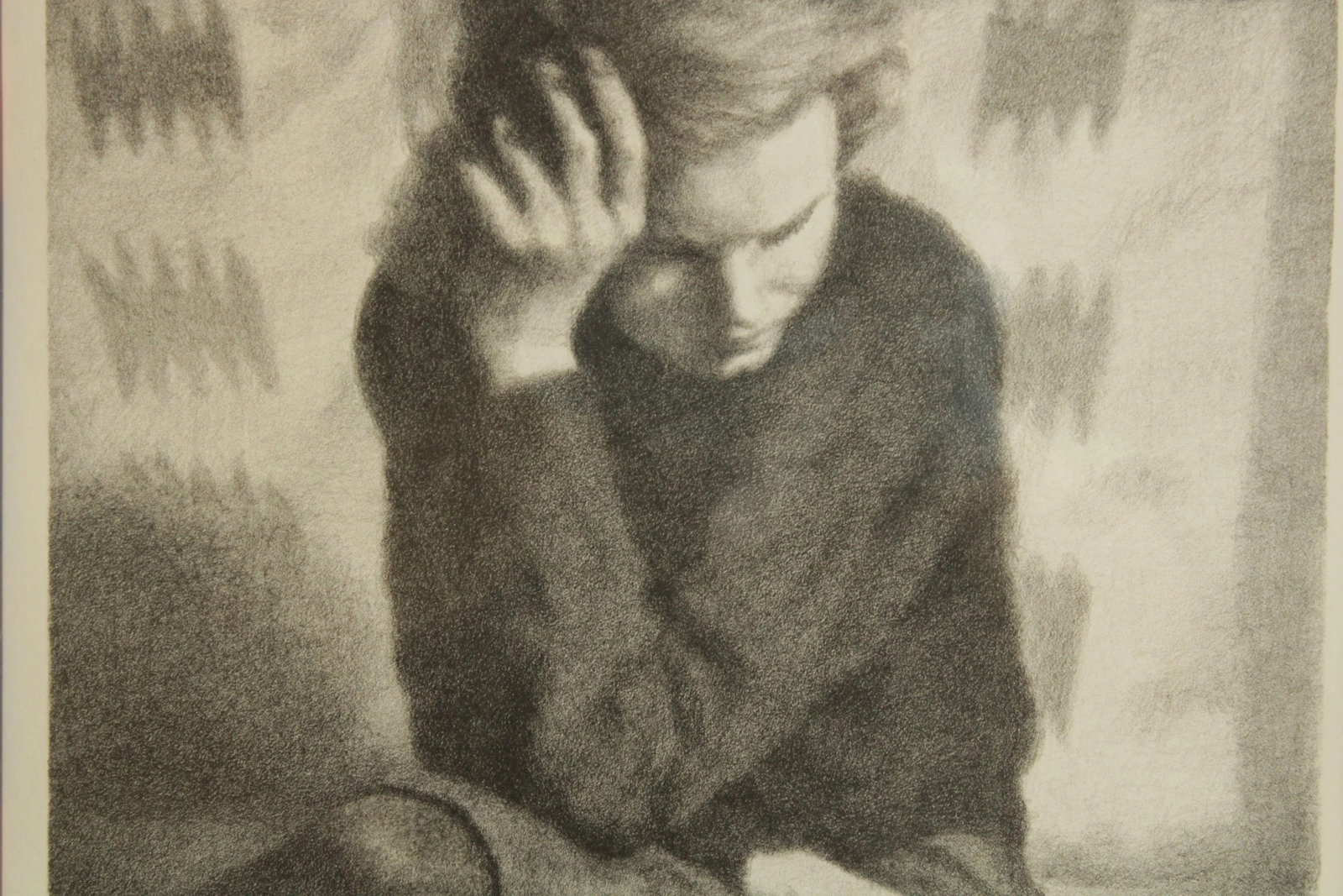 Jack Bookbinder Pencil Signed Lithograph of Seated Girl - 12