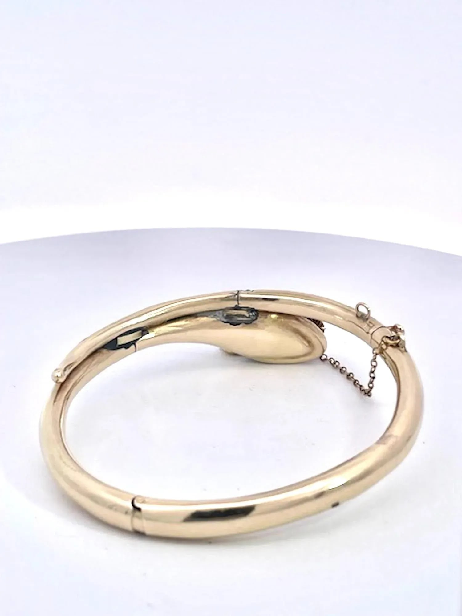 14k Yellow Gold Turquoise Snake Bracelet - 3