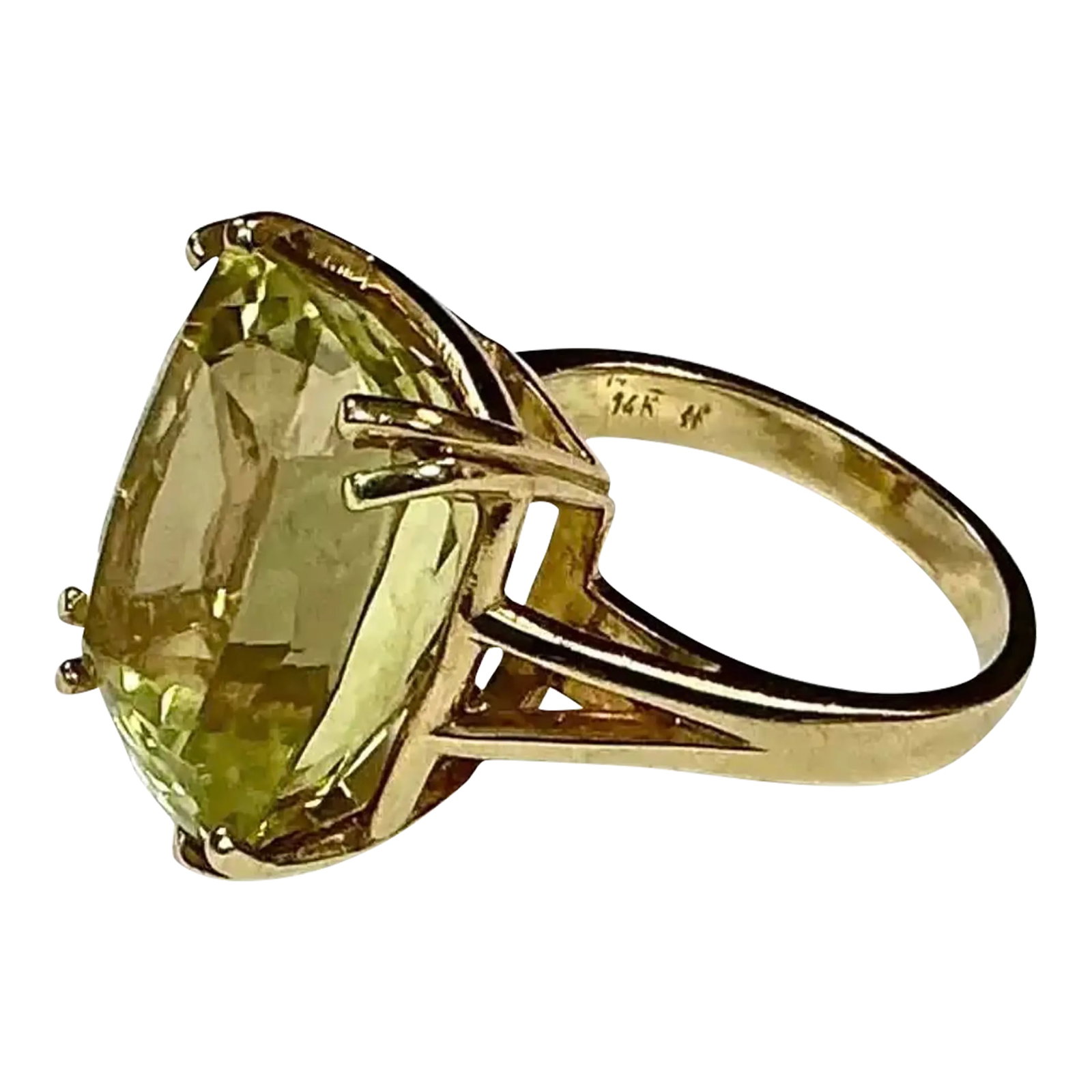 14k Yellow Gold Citrine Cocktail Ring (1 of 6)