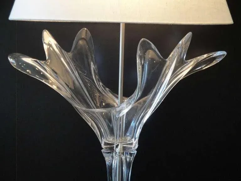 French Crystal Art Verrier Lamp - 3