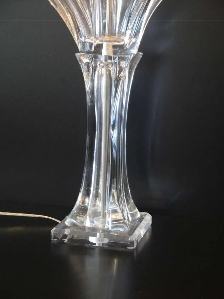 French Crystal Art Verrier Lamp - 4