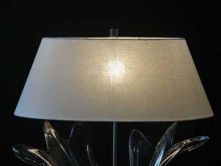 French Crystal Art Verrier Lamp - 5