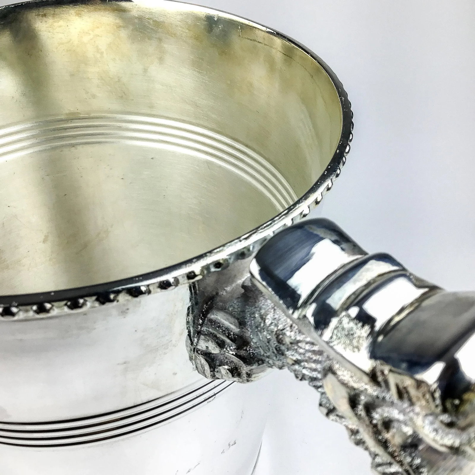 Dragon Handles Silver Plate Ice Bucket - 8