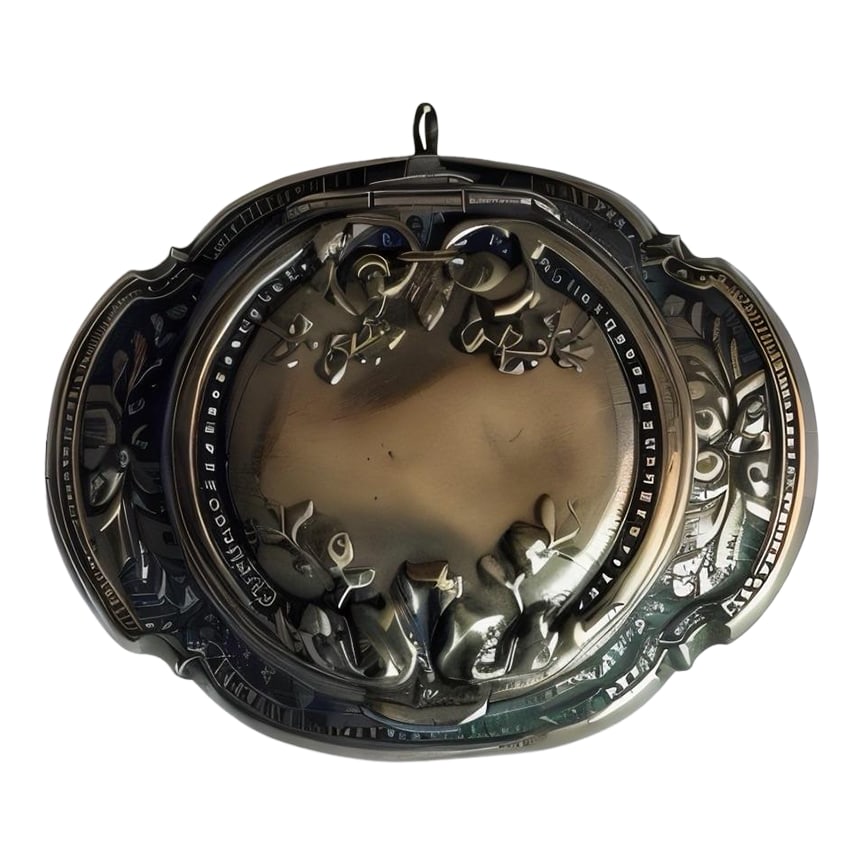 Antique French Rococo Locket Powder Box, Circa 1900: A miniature masterpiece from Belle Epoque France, this antique silver box is both a keepsake and conversation piece. Crafted with exquisite Rococo detail, it features delicate repousse floral