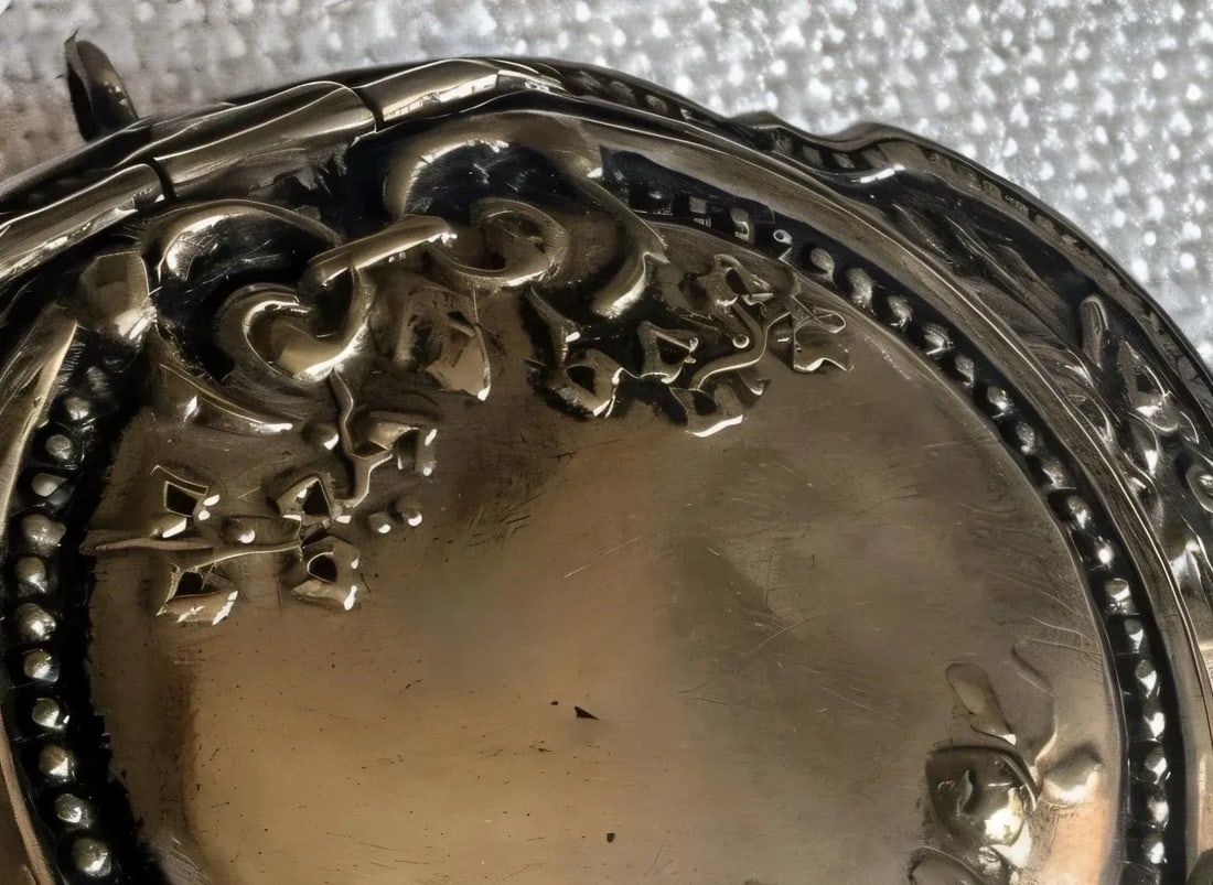 Antique French Rococo Locket Powder Box, Circa 1900 - 7