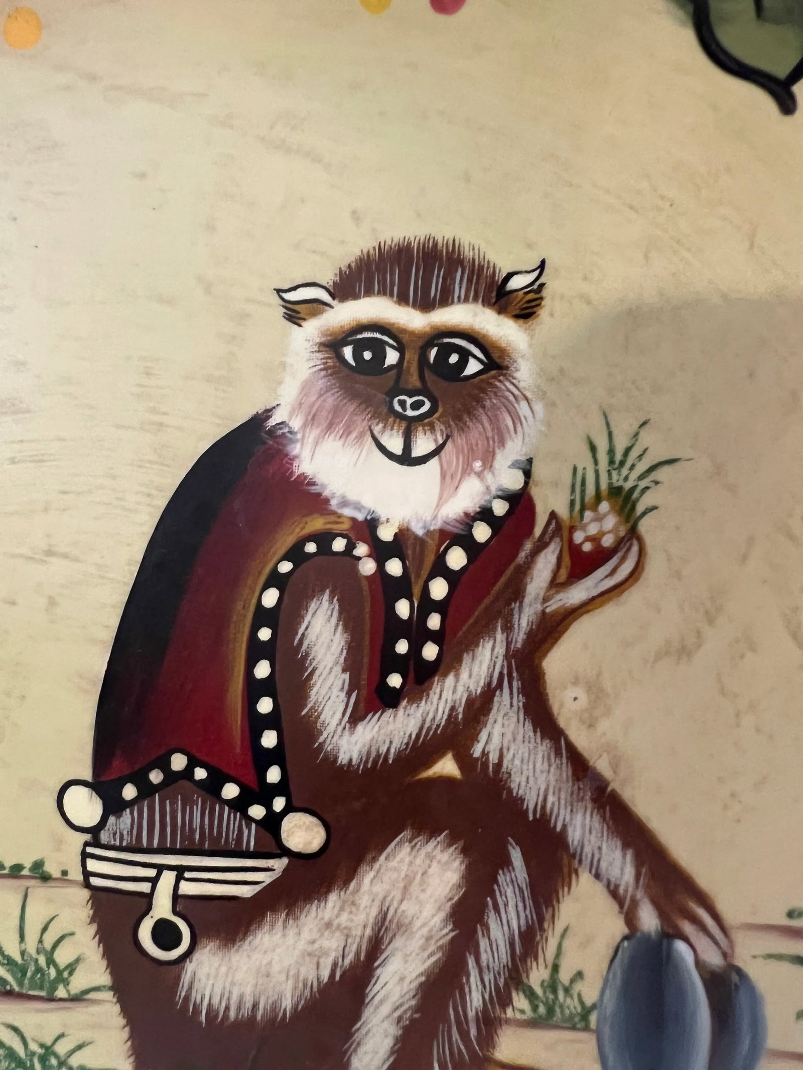 Vintage Palm Beach Regency Hand Painted Monkey Decorative Plates Decor - A Pair - 3