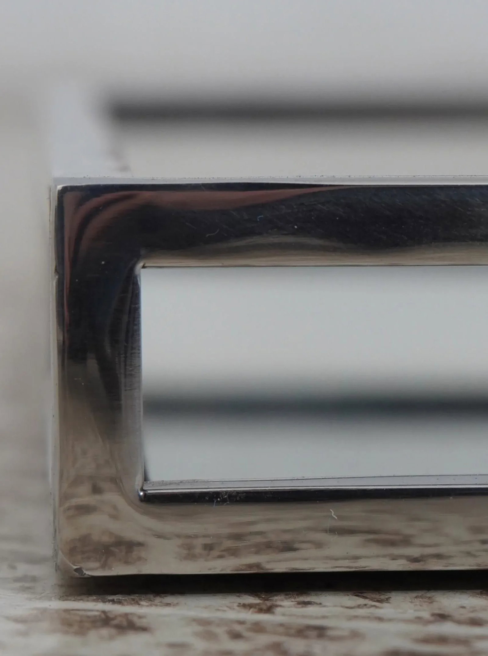 Modern Design Polished Chrome Dresser Top Mirror Tray - 3