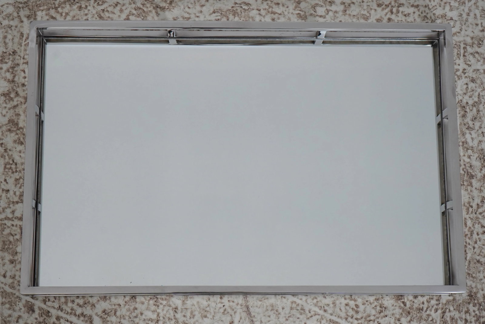 Modern Design Polished Chrome Dresser Top Mirror Tray - 5