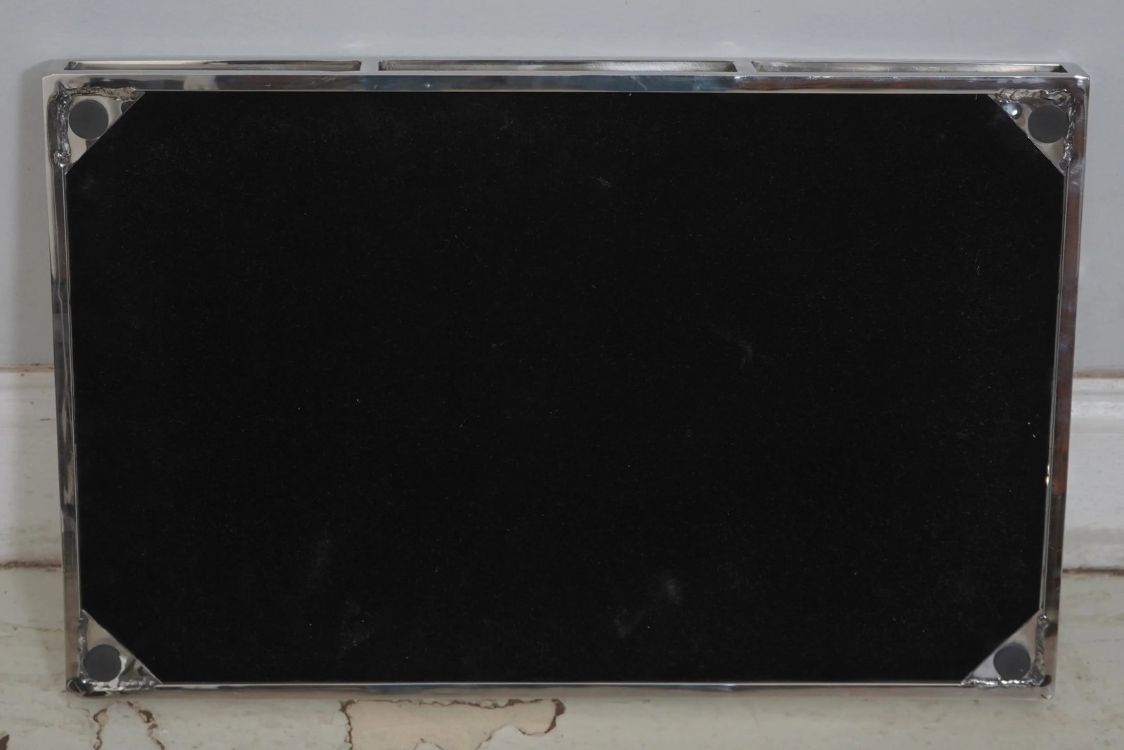 Modern Design Polished Chrome Dresser Top Mirror Tray - 7