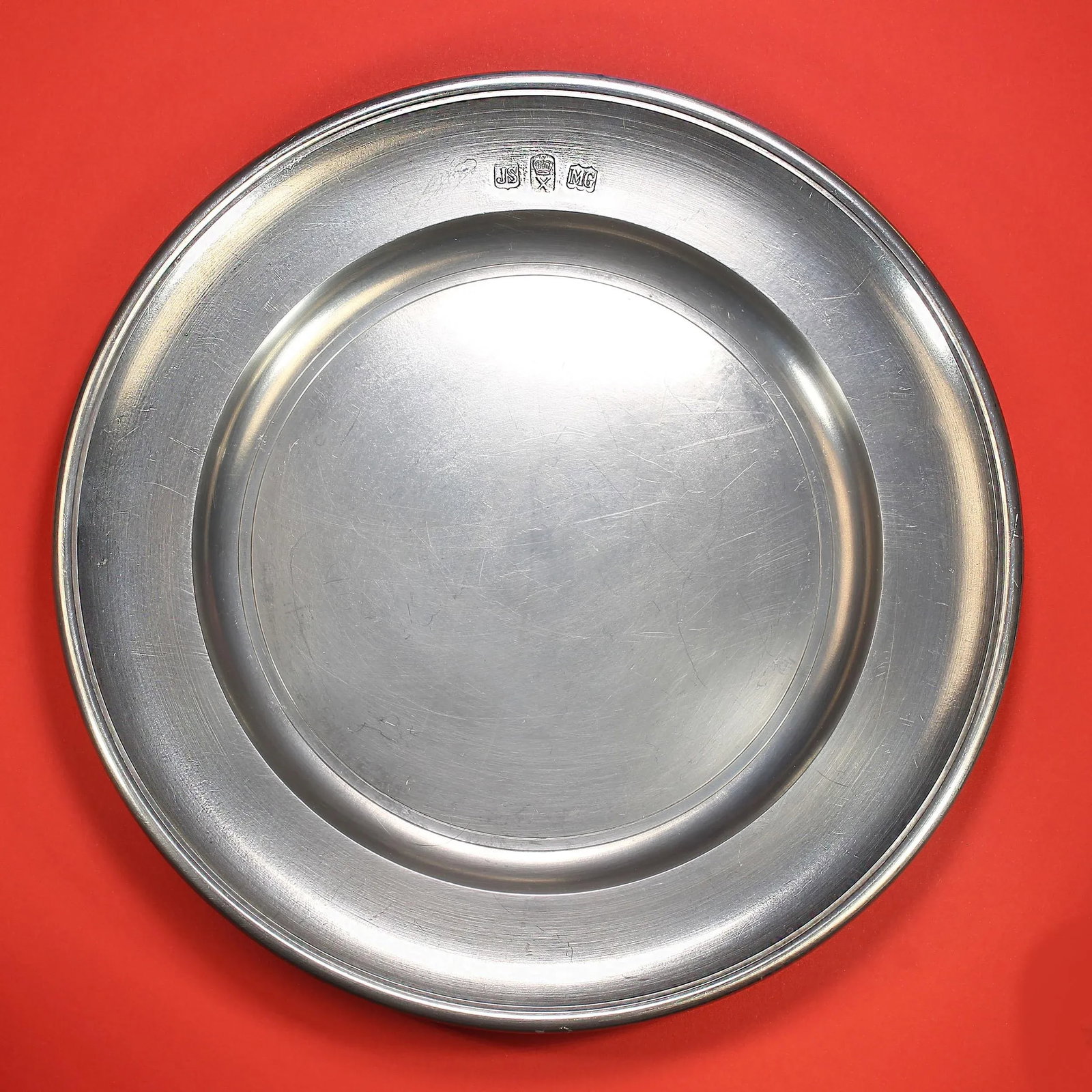Mid 20th Century John Somers Brazilian Pewter Round Serving Plate - 6