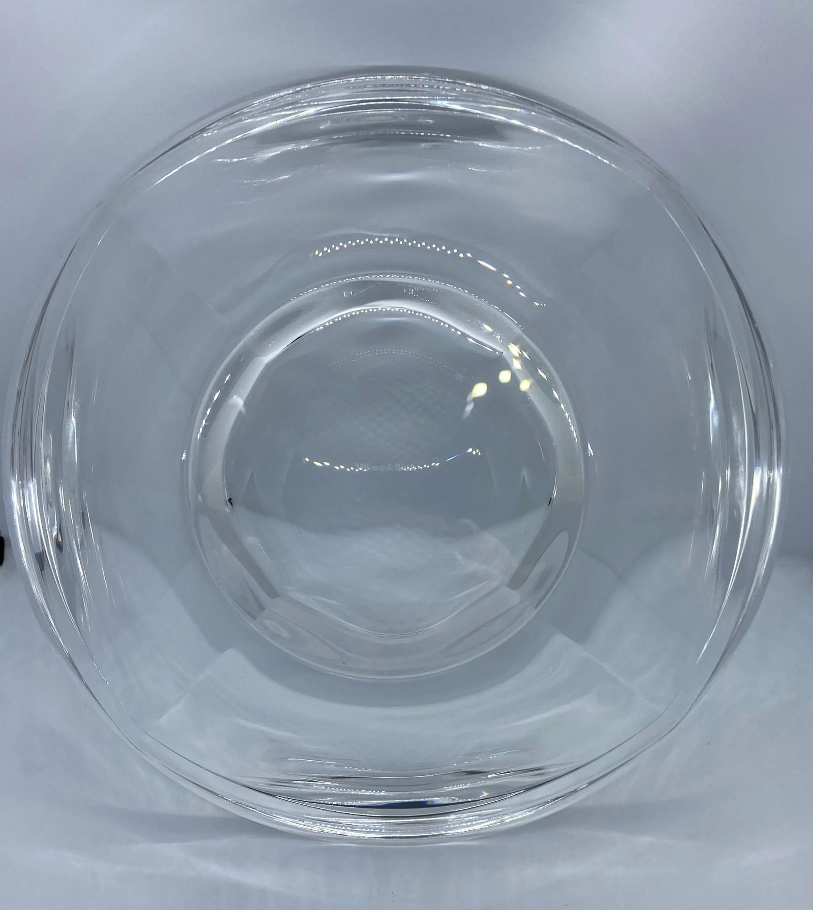 Late 20th Century Villeroy & Boch Modernist Crystal Centerpiece Bowl - 11