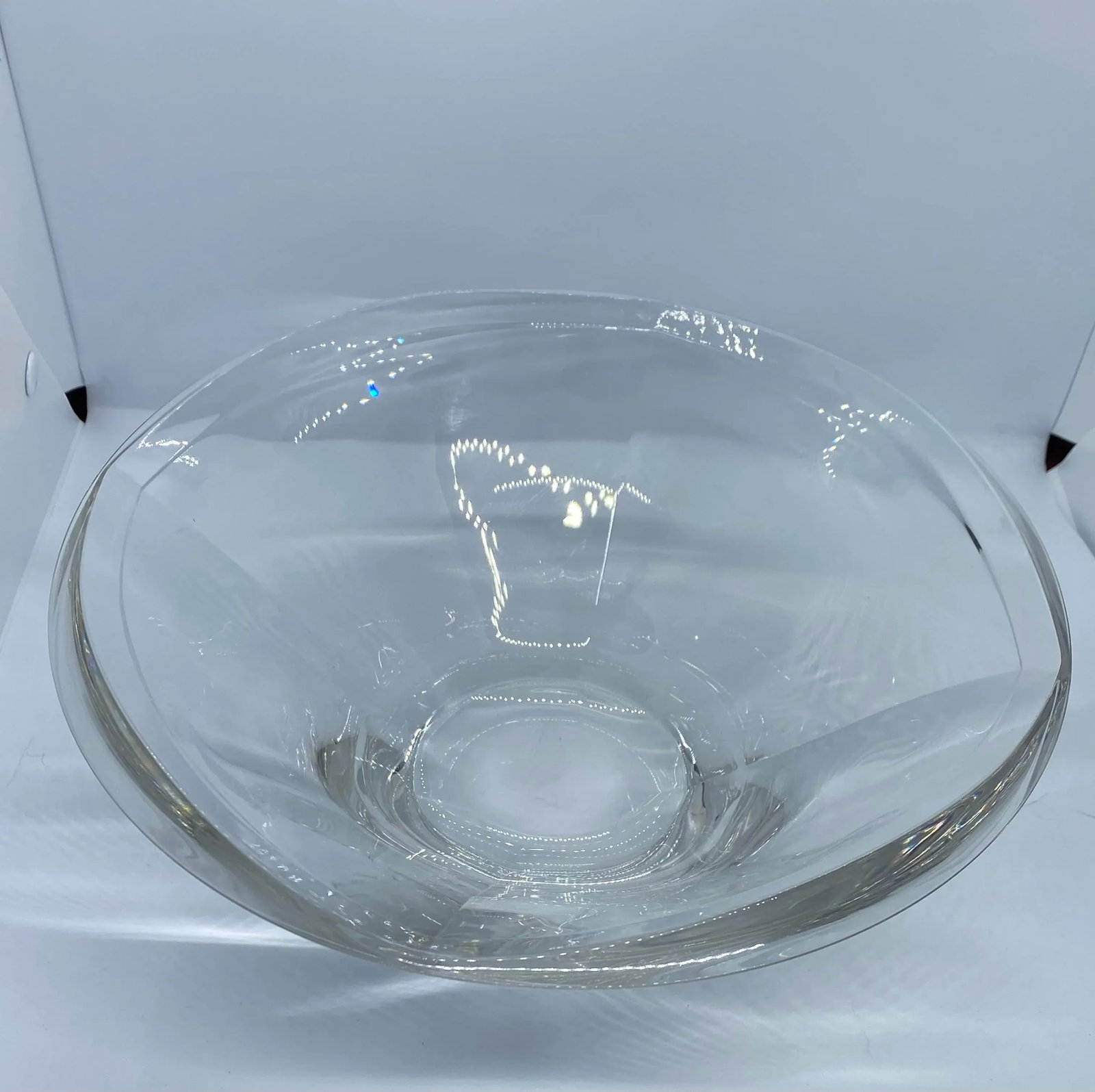 Late 20th Century Villeroy & Boch Modernist Crystal Centerpiece Bowl - 3