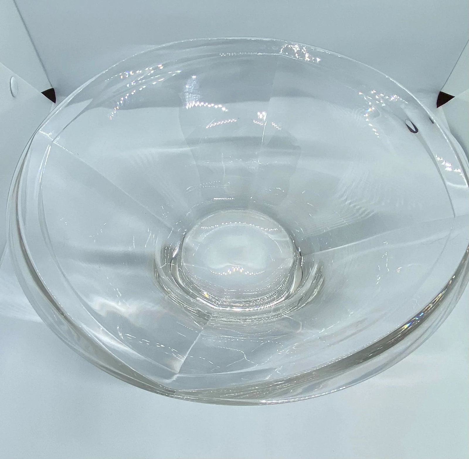 Late 20th Century Villeroy & Boch Modernist Crystal Centerpiece Bowl - 5
