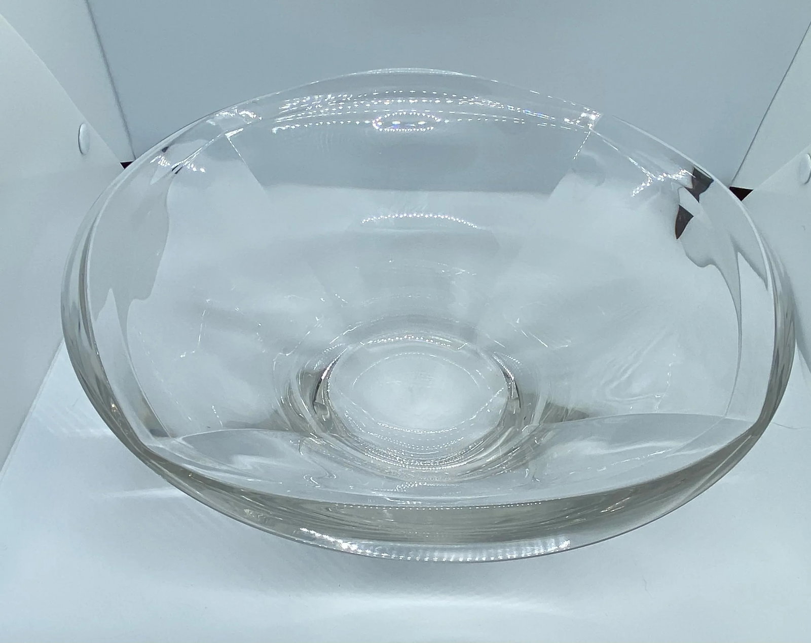 Late 20th Century Villeroy & Boch Modernist Crystal Centerpiece Bowl - 6