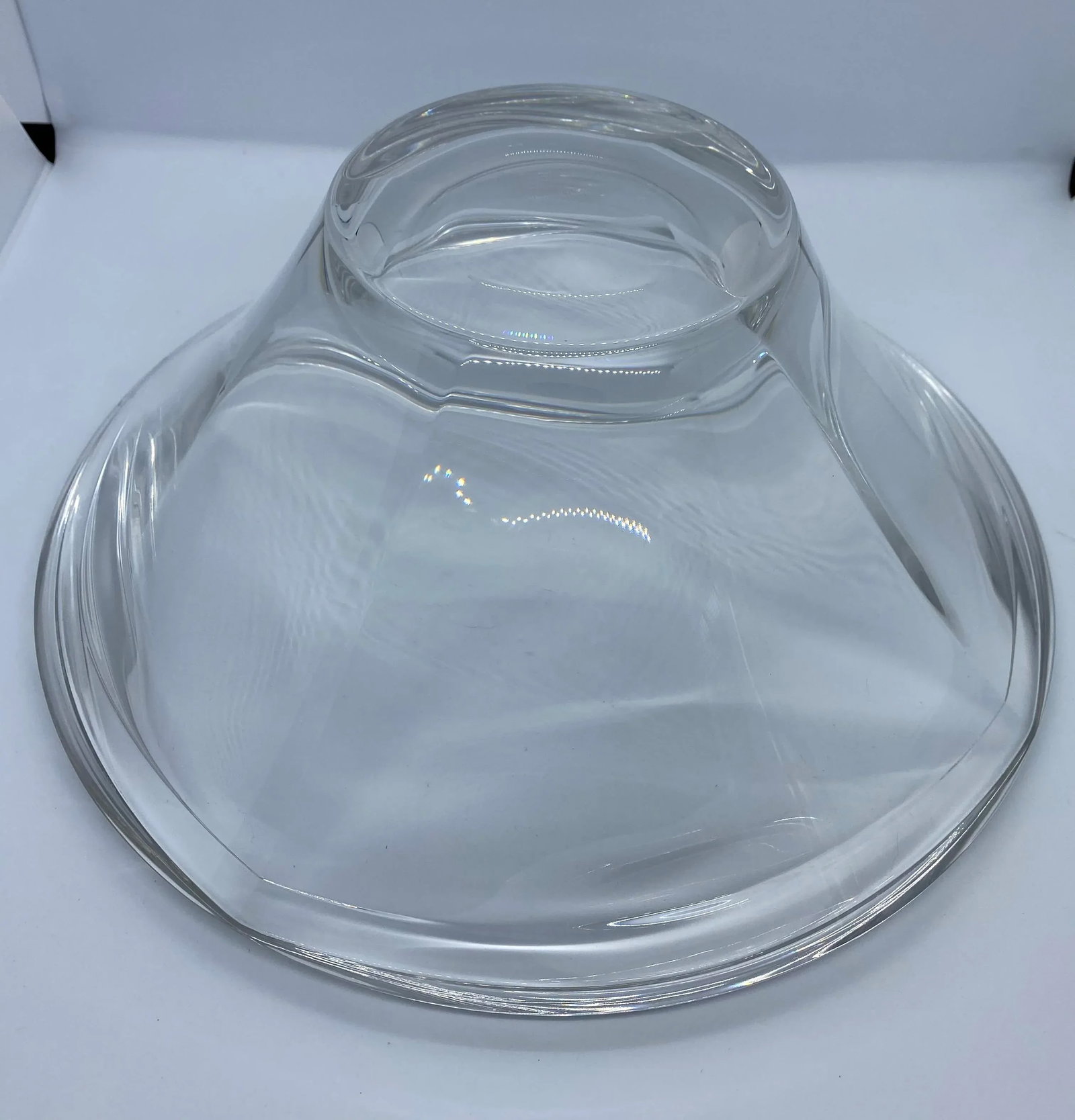 Late 20th Century Villeroy & Boch Modernist Crystal Centerpiece Bowl - 8