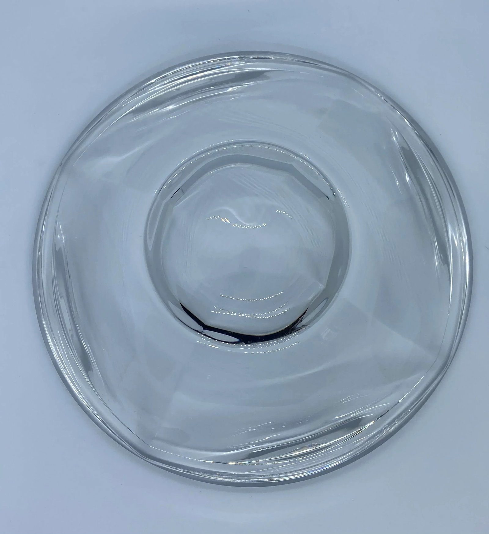 Late 20th Century Villeroy & Boch Modernist Crystal Centerpiece Bowl - 9