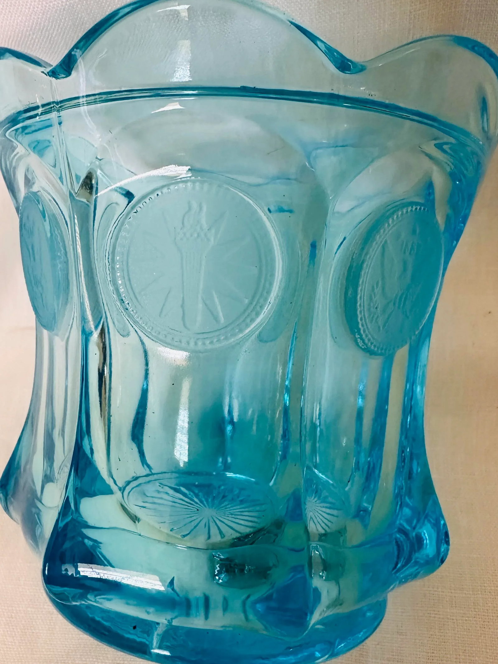 Fostoria Coin Glass Dark Blue (Older) Candy Dish - 4