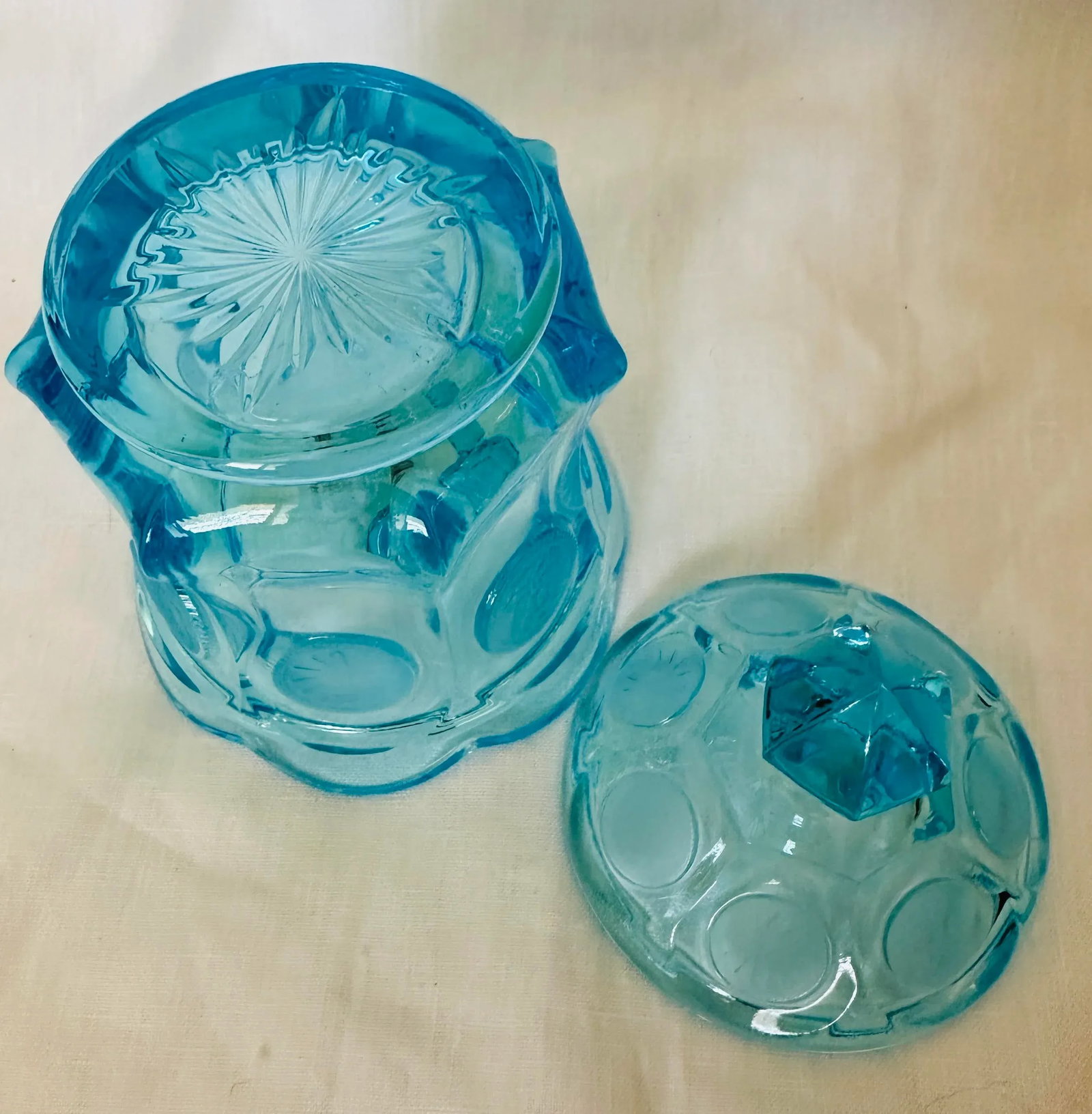 Fostoria Coin Glass Dark Blue (Older) Candy Dish - 6