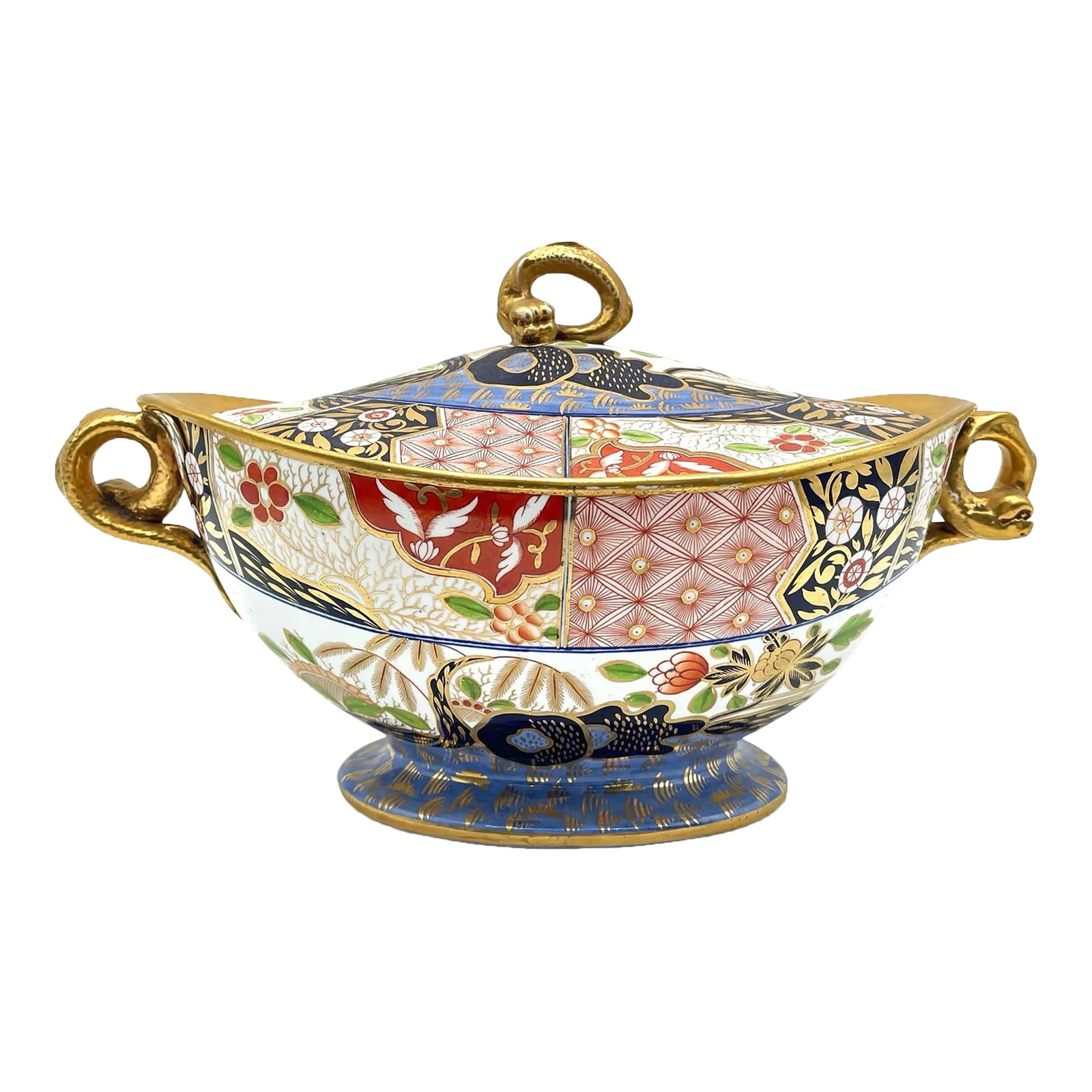Exotic Grandeur: Spode Bone China Soup Tureen in "Rock & Tree" Imari Pattern (Pattern 1741): Exotic Grandeur: Spode Bone China Soup Tureen in "Rock & Tree" Imari Pattern (Pattern 1741) An object of exceptional quality and historical resonance, this Spode bone china soup tureen and cover, in t